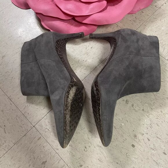 PEDRO GARCIA Ankle Boots Booties‎ Low Heels Gray Suede Leather - Picture 5 of 10